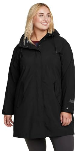 Eddie Bauer Women's Port Townsend Trench Coat, Black, Medium