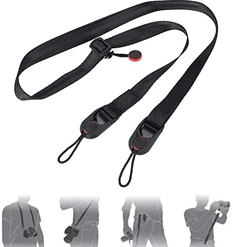 FgofhFu Quick Release DSLR Nylon Camera Sling Shoulder Strap Adjustable Compatible with Video Camcorder, Binoculars and Nikon/Canon/Sony/Pentax/Minolta/Panasonic/Olympus/Kodak/SLR/Digital Cameras