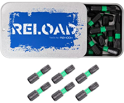 Rehook Reload Lot de 25 embouts de tournevis à percussion T30 – 25 mm T30, embouts Torx pour Dewalt, Milwaukee, Bosch, Sabrecut et autres (T30)