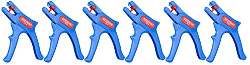 WEICON TOOLS Avisoleringstång nr 5 | blå/röd | Set om 6 | Automatisk avisoleringstång för alla vanliga flexibla och solida ledare från 0,2-6,0 mm².