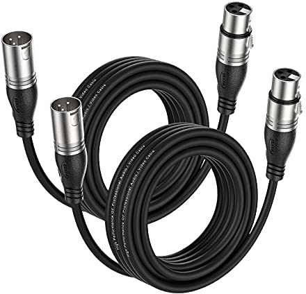 EBXYA XLR Mikrofonkabel 5M 2er Pack - Premium 3-Pin Symmetrisches Stecker auf Buchse Kabel für Mikrofon und DMX