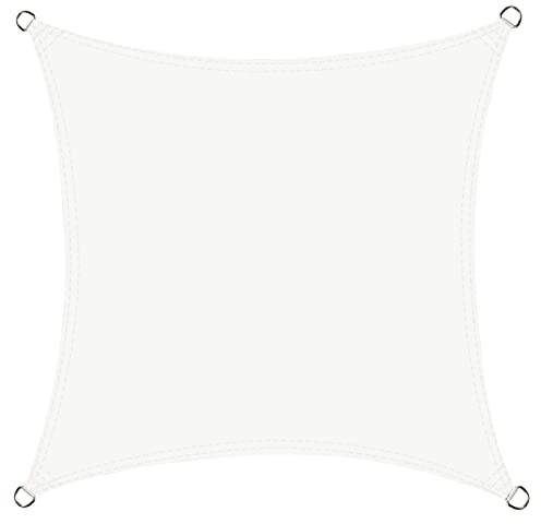 Cool Area Sun Shade Sail 2.5x2.5m Square Water Resistant, suitable for gardens, terraces and other outdoor, Cream
