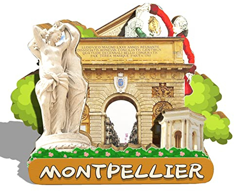 Orlybar Kühlschrankmagnet Frankreich Montpellier Holz 3D Sehenswürdigkeiten Reise Sammlerstück Souvenirs Dekoration handgefertigt