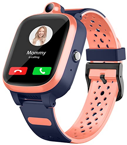 Fitonme 4G Watch Reloj inteligente Niños: Rastreador GPS, Teléfono Celular Seguro, Capacidad para Hablar/Enviar Mensajes de Texto, Controles Parentales, Sin Redes Sociales, Botón SOS, Partir de 5 Años