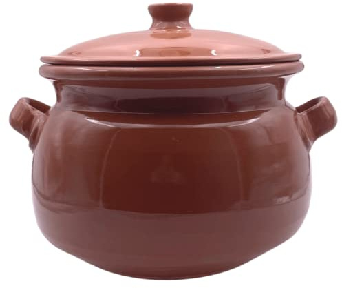 Extra Large Terracotta Cooking Pot with Lid 7l
