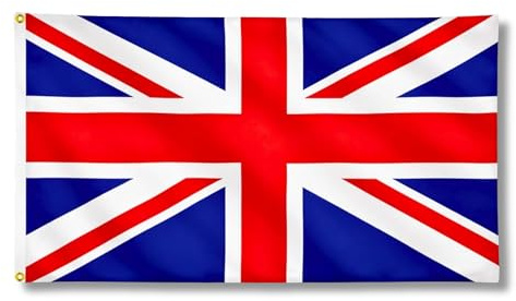 Grande bandiera britannica 2,3 x 1,5 m, bandiera nazionale britannica New King Charles III incoronazione celebrazione giardino street party pub decorazioni per esterni