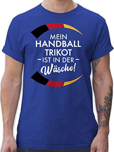 T-Shirt Herren - 2026 - Mein Handball Trikot ist in der Wäsche - Handball WM EM Witzig Spruch Lustig Trikot Ersatz - S - Royalblau - 2022 Handball+sprüche 2024 Ball