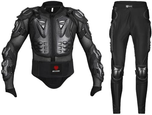 Kcolic Chaqueta De Motocicleta Armadura De Cuerpo Completo, Protección del Pecho Equipo De Moto De Cross para Hombres Equipo De Motocicleta Armadura Motocross MTB Racing Off-Road C,XL.