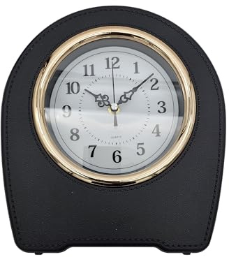 LEDSone Kaminuhren, batteriebetriebene Tischuhr, Regal, dekorative Uhr für Schlafzimmer, Wohnzimmer (Schwarz)