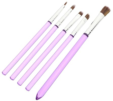 DIYEAH 5pcs Cake Decorating Brushes Lightweight Fondant Painting Tools for Desserts for Beginners and Professionals for Cake Biscuit and Pastry Decoration