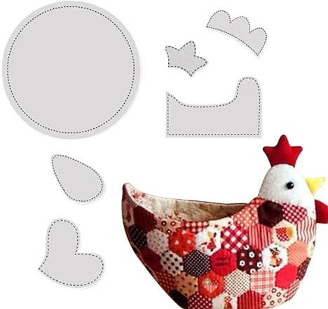 Oldmoom Ostern Basteln,Ostern Basteln Nählineal | -Handwerk Quilt-Lineal-Vorlage Niedliches Küken-Korb-Taschen-Muster | Eierkorb-Tasche, Osterdekoration für Zuhause und