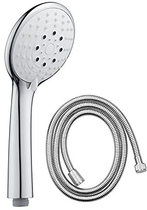 VNNHGB Handbrausen, Duschkopf, Hochdruck-Duschkopf mit Handbrause, 5 Funktionen, Handbrause mit G1/2-Schnittstelle, 59-Zoll-Brauseschlauch aus Edelstahl 304