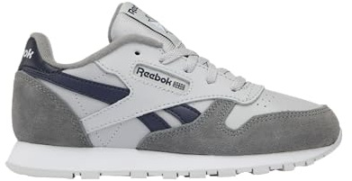 Reebok Baskets Classiques en Cuir Unisexe pour Enfant, Grey4 Grey1 Vectornavy, 33 EU