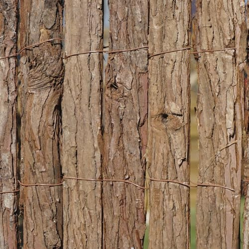 Garden Gear Natural Bark Screening – Weatherproof Privacy Fence, 4m Long, Sizes 1m–2m High, Durable Outdoor Screen for Fences and Walls (Bark Screen Roll (1.8m x 4m))