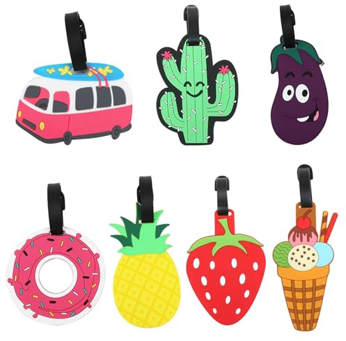 JSTHHTT 6 Piezas Etiquetas de Equipaje, Etiquetas Maletas Viaje, Identificación del Bolso, Identificación para Maletas, para Bolso de Mano, Aeronave