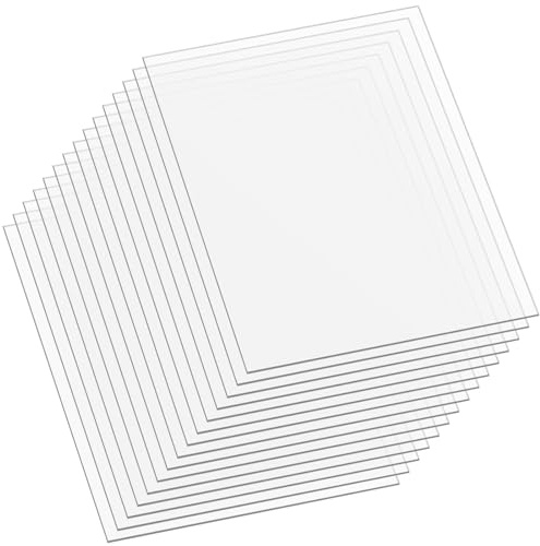 SENJEOK 15 Stück 10 x 15 cm transparente Acrylplatten, 1 mm dicke, transparente Kunststoffplatte, Acrylplatten für Bilderrahmen-Ersatz, Kunst-Display, DIY-Handwerksprojekte