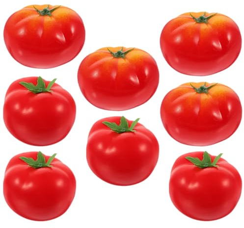 SOLUSTRE 8 Stück Lebensechte Gemüsemodelle aus Schaumstoff und Kunststoff Realistische Tomatenmodelle als Tischdekoration für Szenen zur Dekoration