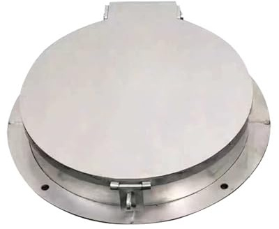 RTTZBOZ Couvercle de Regard Rond avec Serrure, Couvercles et Cadre de Puits de Réservoir en Acier Inoxydable, Couvercle D'inspection en Métal pour Allée de Jardin(60cm/24in)