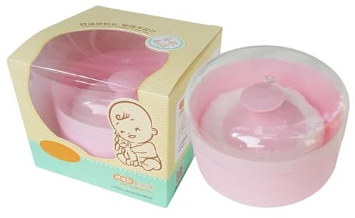 Babypuderdyna Med Pudderdon Kroppspuder Puff Applicator | Svampbehållare För Resan Hemsköta Nyblivna Föräldrar Barnskötare Badtid