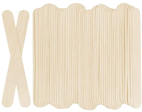Janasiba 100 unidades de palillos para manualidades de helado en el tallo, 15,2 cm x 3/4 de , palillos de golosinas para manualidades de helado en el tallo