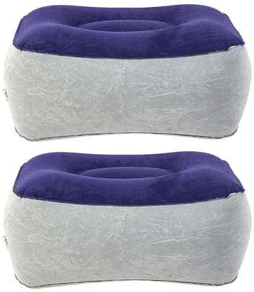 NUOBESTY 2piezas Almohadillas Inflables para Pies de Cojín Relajante para Uso Oficina Hogar o Viajes Eleva Piernas bajo Mesa