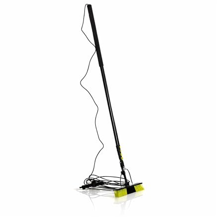 BARICUS Wasserbürste Teleskop 7 m mit Seifenspender B-Ware | Bis 7 m Reichweite · Wasserdurchlauf · 2 Bürsten · Schwenkgelenk