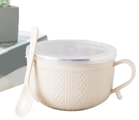 Grande tazza da zuppa – 750 ml tazza tazza con coperchio, generosa tazza coperta per caffè stufato brodo pasti, moderno set di tazze stagionali | comodo da viaggio tè Natale caffè avena pranzo noodle