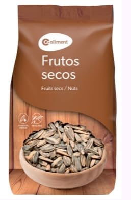 Coaliment Graines de Tournesol Grillées Agua y Sal, Salées à l'Ancienne, Apéritif Traditionnel Espagnol, Pack de 3 Sachets de 200g