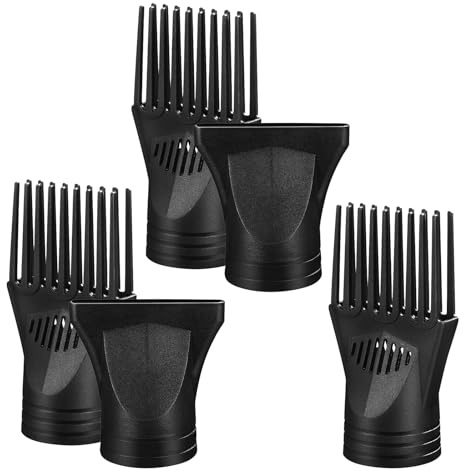 Generico 5 Pezzi Beccuccio Design Portatile Uniforme del Calore per Asciugacapelli Pettine Lisciante in Plastica Interfaccia da 4 a 4,6 Cm, per e Viaggio