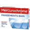 MERCUROCHROME - Pansements bain aqua-résistant - Imperméables à l'Eau - Boîte de 16 pansements - 3 Formats Différents - Ultra-fins et Transparents - Ne colle pas à la plaie
