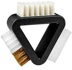 Kaps Multifunktionales, kompaktes 3-in-1-Reinigungsbürsten-Set Schuhe und Taschen aus Wildleder