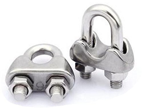 Drahtseilklemme 10 X Bügelklemmen 5 mm EDELSTAHL V4A Klemme Drahtseil Seilklemme