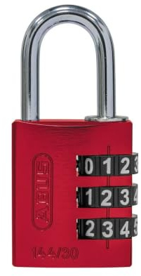 ABUS Zahlen-Vorhangschloss 144/30 Lock-Tag Aluminium, rot
