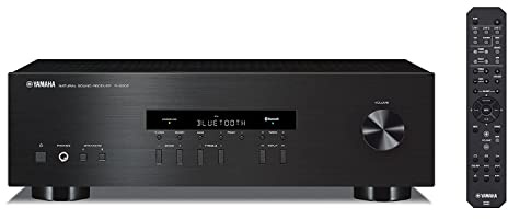 Yamaha Audio 2021 Yamaha R-S202 Stereo Receiver with Built-In Bluetooth Connectivity, Up to 100W Per Channel at 8 Ohms, 4 x RCA-In, 1 x RCA-Out, Front Panel 1/4'' Headphone Output (Black) (Renewed)
