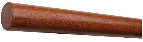 TIBU Handlauf Holz Mahagoni Treppe Wand Geländer/Rundholz/Stange/Griff lackiert 42 mm mit bearbeiteten Enden ohne Handlaufhalter 400 mm / 40 cm / 0,4 m gefast