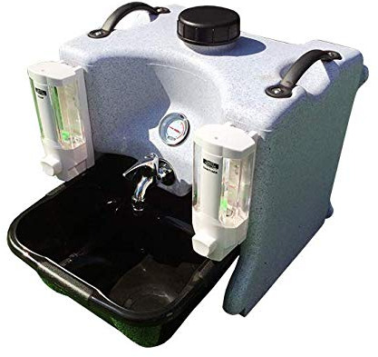Hand Wash Unit Outdoor Sink Portable Sink Wash Basin with Soap Dispensers 19L Capacity for Outdoor Catering Events, Worksites, Welfare Vehicles, Schools, Forest Schools No Power No Plumping - Top Unit