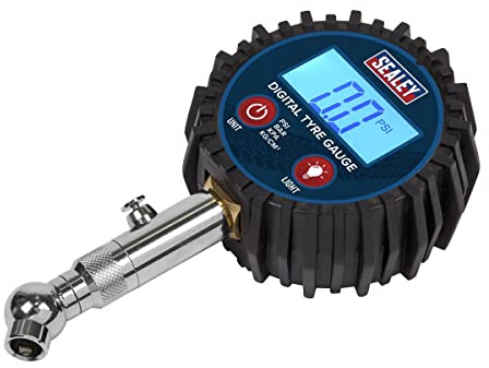 Sealey TST001 Digital Tyre Pressure Gauge with Swivel Head & Quick Release