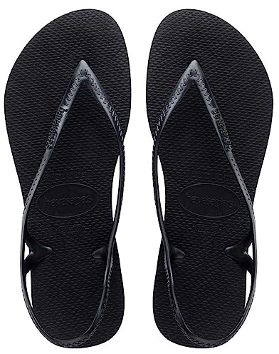 Havaianas, dames, Sunny II, strandsandalen, zwart, 6/7 UK