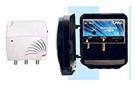 TONNA - Kit preamplificador, 40 dB, 1 entradas, alimentación y salidas de TV UHF 700