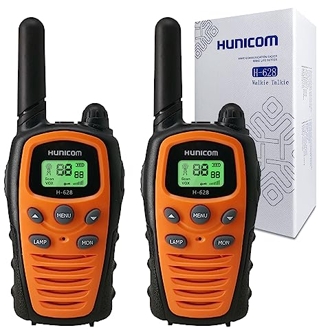 Walkie Talkies für Erwachsene Funkgeräte mit großer Reichweite - PMR, VOX Freisprecheinrichtung 5 km mit Taschenlampe LED-Hintergrundbeleuchtung