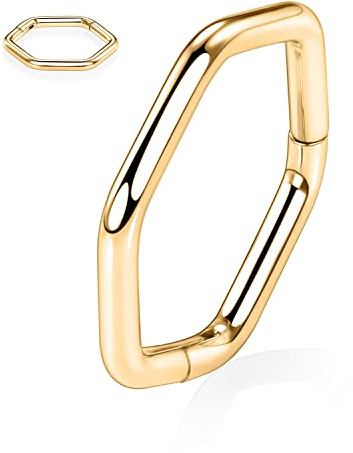 hengkaixuan 16G Septum Piericng Schmuck Nasenring Hoop Conch Ohrringe 316L Chirurgenstahl Conch Hoop Daith Jewellery Helix Ohrringe Knorpel Lobe Piercing Schmuck für Damen Herren