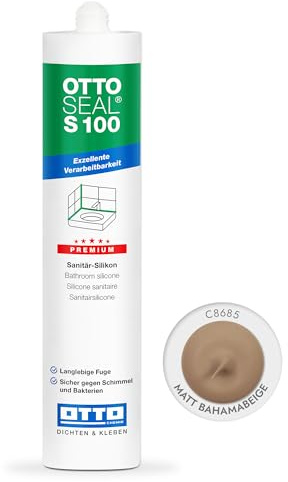 OTTOSEAL S100 premium sanitary silicone 300ml C8685 matt bahama beige