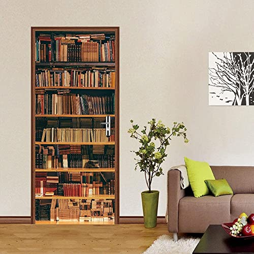 Sticker Porte Trompe L'Oeil Effect 3D Pour Décoration Mur Salon Cuisine Chambre Salle De Bain Papier Peint Cave À Vin Casier À Vin Bar 90 X 200 Cm - Photos De Porte - Peintures Murales De Porte
