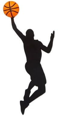 Balvi Lesezeichen Slam Dunk Farbe Schwarz und Orange Mit Basketball als Sportmotiv Aus Kunststoff/Nyl