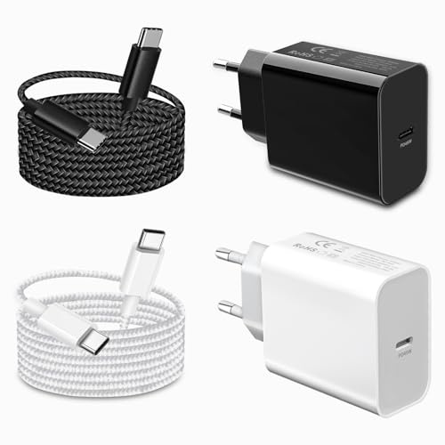 2Pack 45W USB C Chargeur et Câble pour Samsung Galaxy S25/S24 Plus/S25 Ultra/S23 FE/S22/S21 S20/Z Fold 5 6/Z FILP,Note 20,A17 A06 A56 A36 A55 A25 A35 A54 A53 5G,Charge Rapide Adapteur Prise Secteur