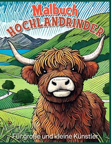 Malbuch Hochlandrinder - für große und kleine Künstler