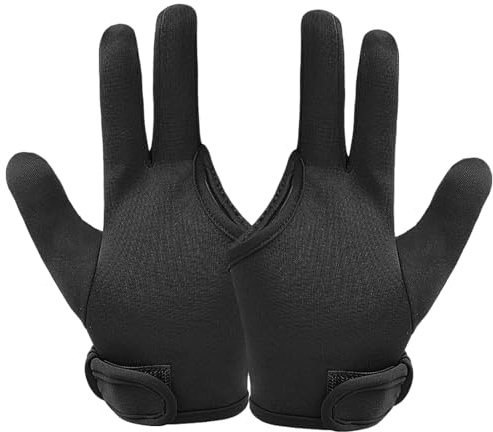 Poupangke 1 Pair Heat Gloves For Hair Styling, Heat Resistant Gloves 3 Finger Mittens Protection Gloves, Hairdressing Tools Styling Gloves Easy To Carry Glove Heat Resistant Protection Gloves