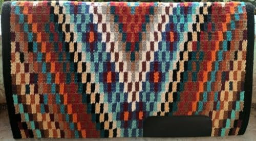 EQUIEMPRESS Sattelunterlage Western Ranch/Westernsatteldecke aus Neuseelandwolle, Top Wool Pad Sensor Flex (Anpassung möglich) A-458 (34 x 33)