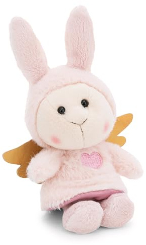 Kuscheltier Schutzengel Hase 12cm in Geschenkbox 12x6,5x9,5cm, Pink