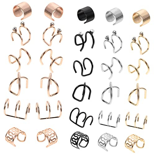 CLISPEED 48piezas Banda Cabello Anilla Decorativa Cuentas para Trenzas Accesorios Cabello para Fiesta o Uso Diario Color Material para Mujeres